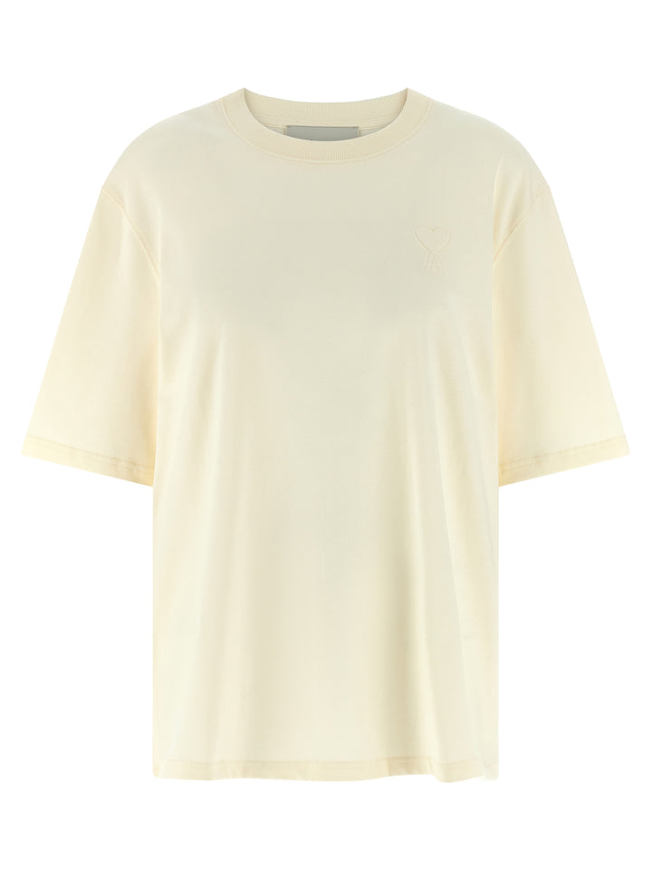 Ami Paris Ami De Coeur T-shirt - Beige | deafefdb277d01833c1aabb7b9bf262eb31bc2ac