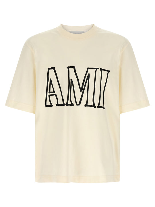 Logo Print T-Shirt Beige