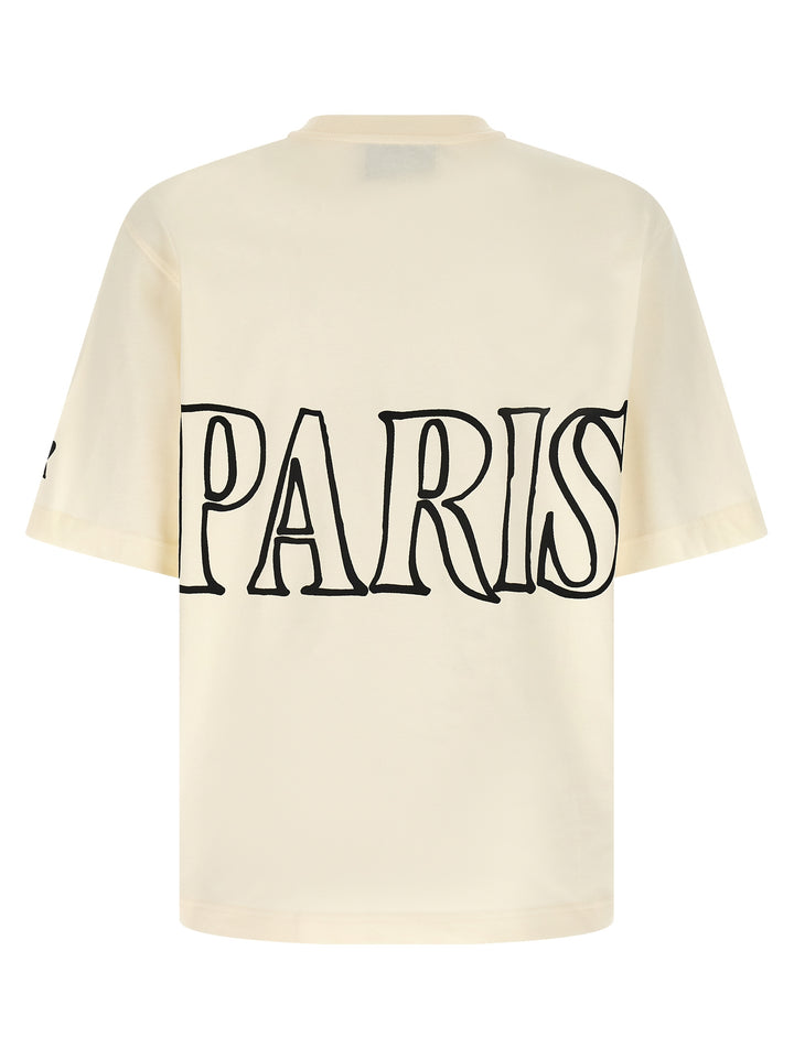 Ami Paris Logo Print T-shirt - Beige | 3e0d2002e5944cf670b46e5a232e4a767eeab2a2