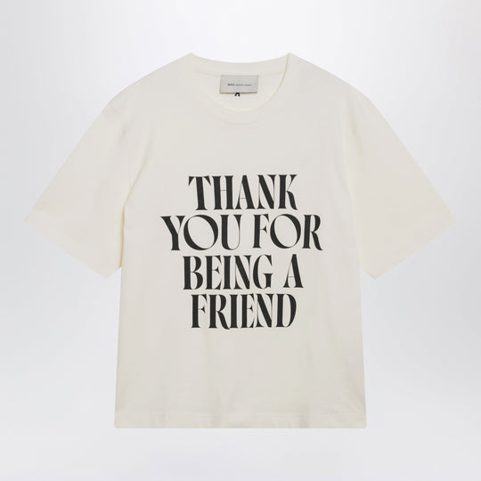 Cream White T-Shirt In Heavy Cotton Jersey