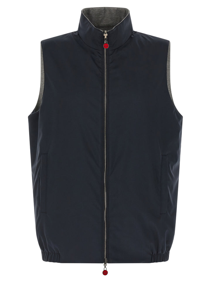 Kiton Double Face Nylon Vest Gilet - Blue | 9614c4f16ed3345845b4c7cea27054fce6eb7bb7