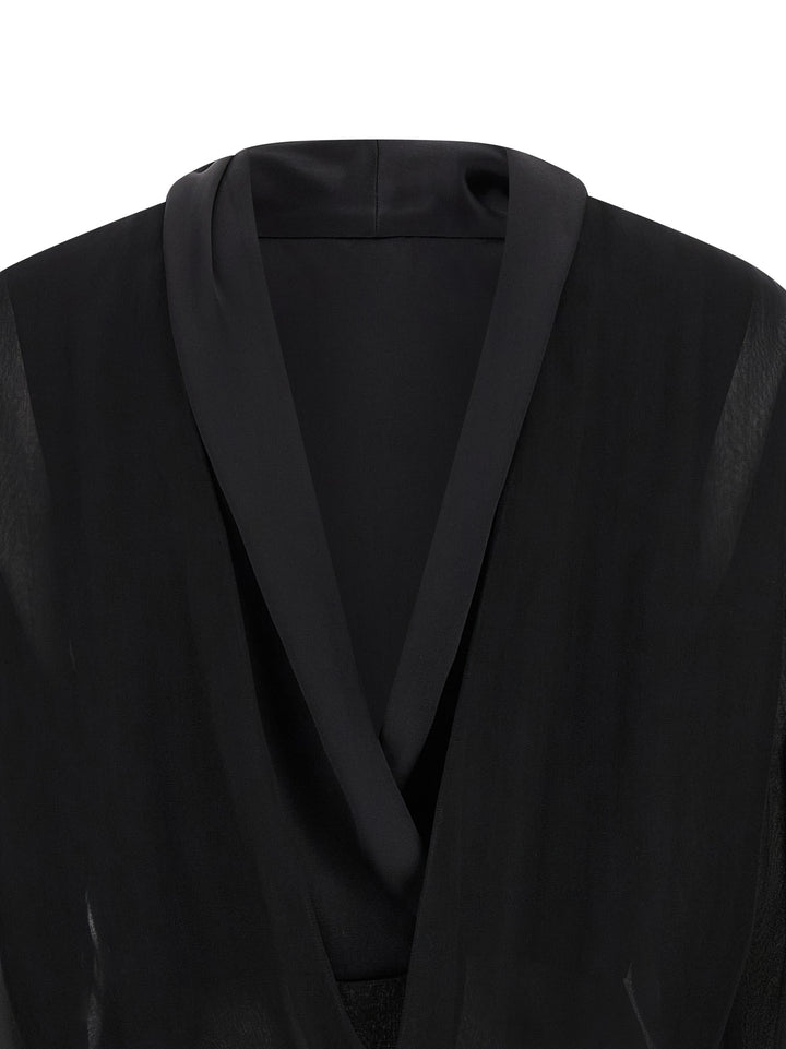 Alberta Ferretti Chiffon Shirt Shirt and Blouse - Black | eff3508ac65b09bf8120afcd4753285a1caa60c6