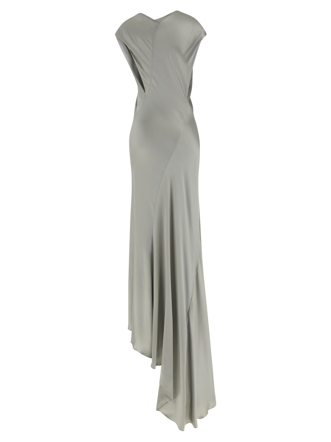 Alberta Ferretti Satin Dress Dresses - Gray | 2d48ee5552ef7c0581bd981710efd59d4fee1aa3