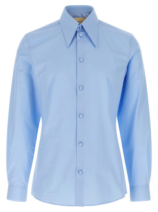 Valentino Garavani Cotton Shirt Shirt And Blouse Light Blue