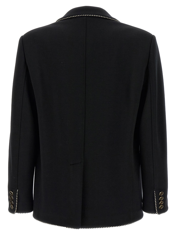 Valentino Garavani Valentino Garavini Single-Breasted Blazer - Black | 9cb93db1ccab037319a7bd4ef9701561eda9f1ad