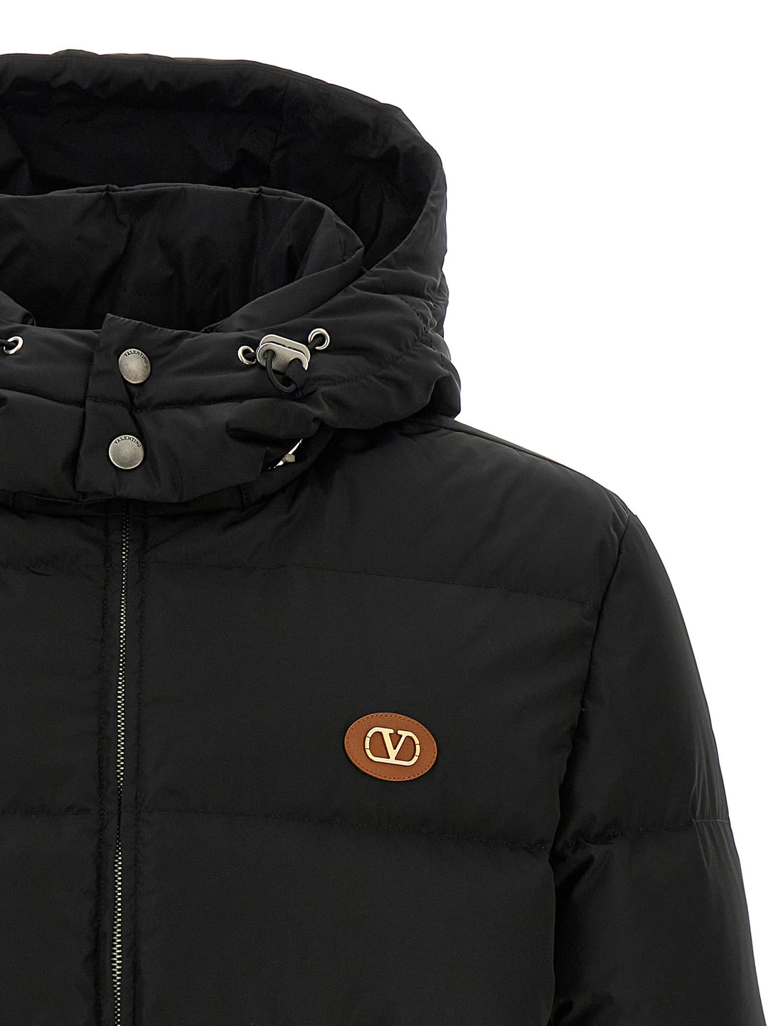 Valentino Garavani Vlogo Signature Puffer Jackets - Black | e742ef983354f600af8fe67d9044b797f22c4b7e