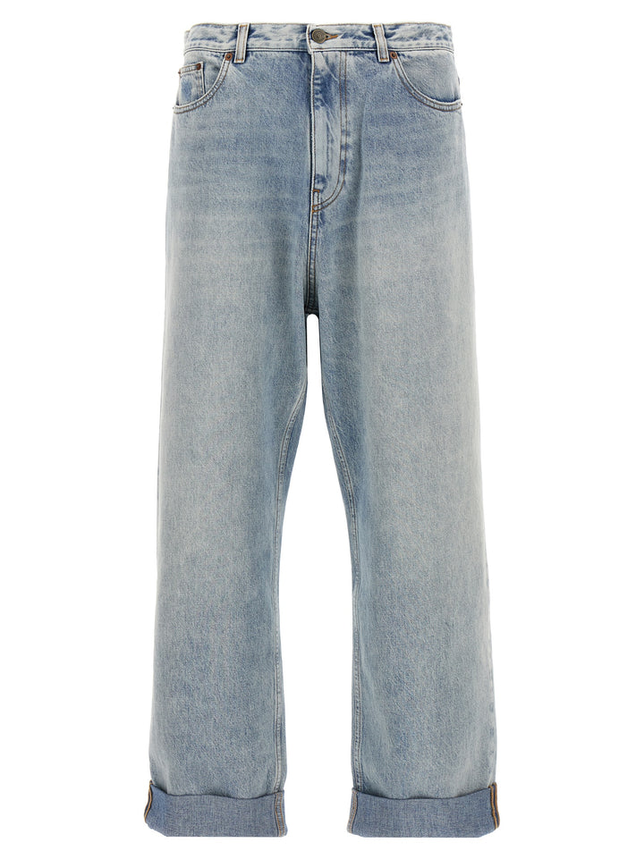 Valentino Garavani Valentino Garavani Turn-Up Jeans - Light Blue | a0c137284807a39b732af38e0dc8fe6e8a1375a7
