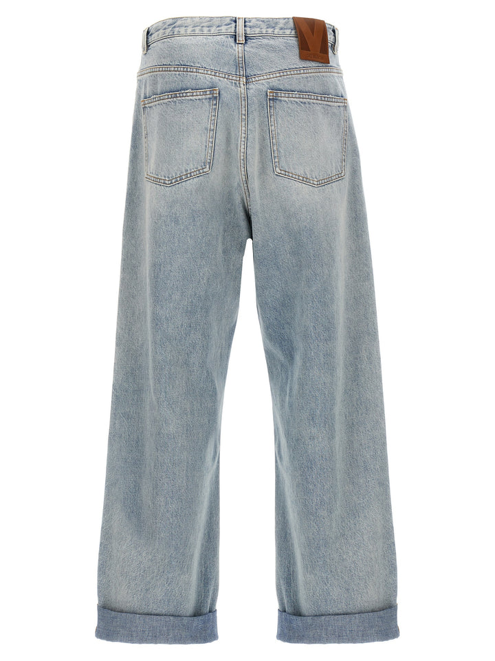 Valentino Garavani Valentino Garavani Turn-Up Jeans - Light Blue | ef7a2a6833525e82b2492fab35fe84c4f68d54ee