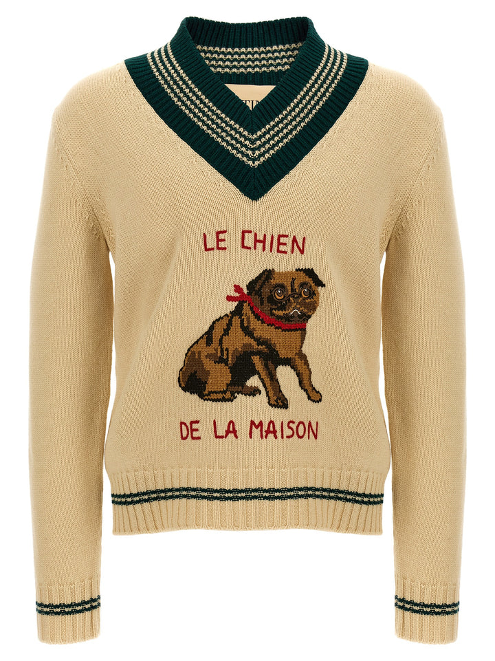 Valentino Garavani Le Chien De La Maison Sweaters and Cardigans - Beige | b8d3fee22b206a51e9a89136603bb8aa1c9827f5