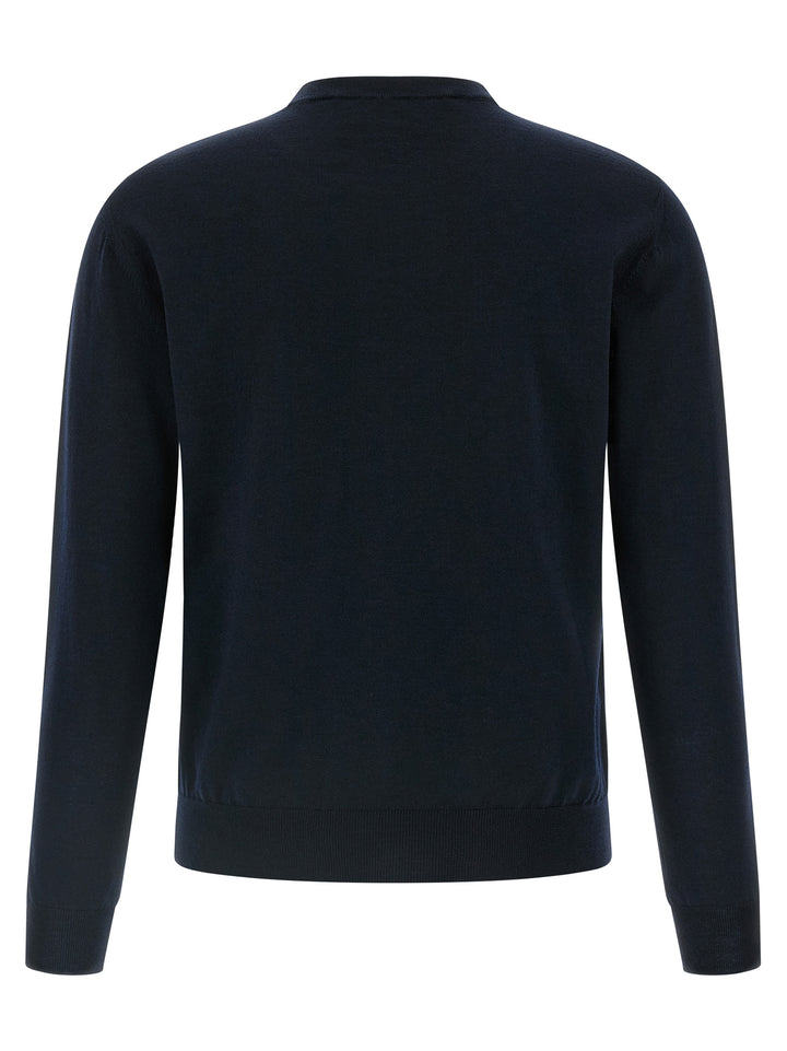 Valentino Garavani Valentino Garavani Logo Embroidery Sweater Sweaters and Cardigans - Blue | a666b16387a4fb016c3a740fbd21a76656d73a5d