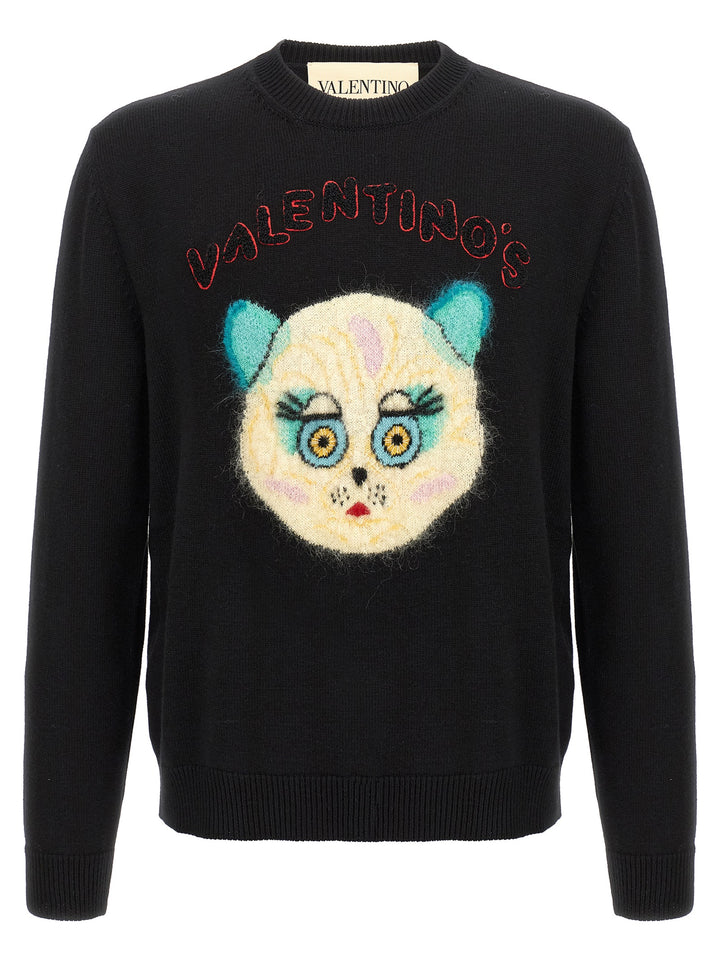 Valentino Garavani Le Chat De La Maison Sweaters and Cardigans - Black | 4638256e3d6f3d51bce5e003d33cf3cb780bf6f9