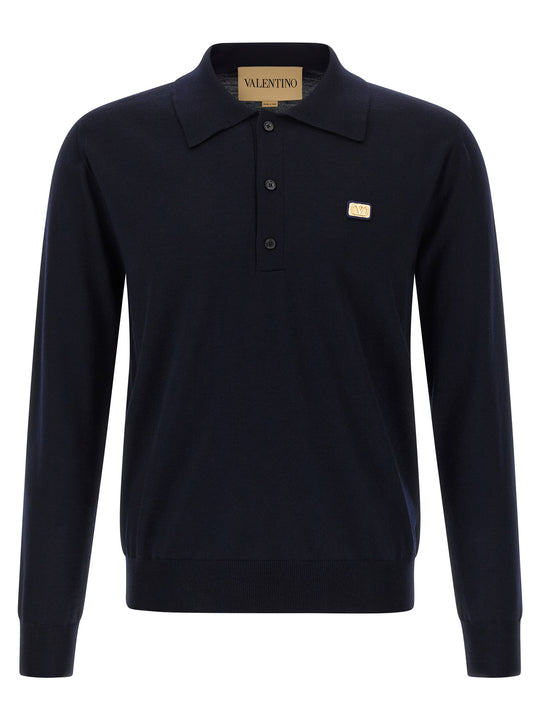 Valentino Garavani Vlogo Signature Polo Blue