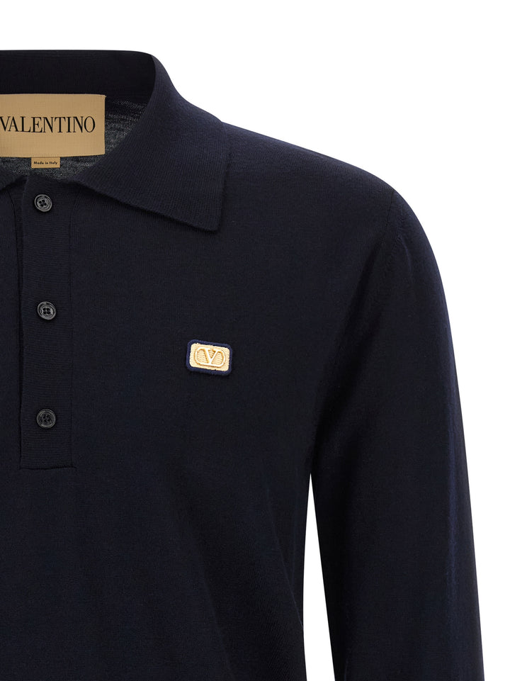 Valentino Garavani Valentino Garavani Vlogo Signature Polo - Blue | c1b81ff930c0cd2198fe26386088fcee259b0ad7