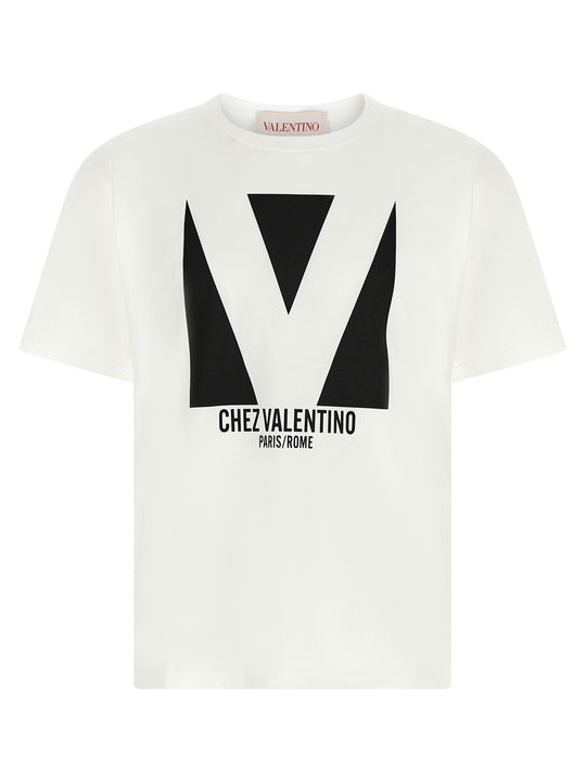 Chez Valentino T-Shirt White/Black