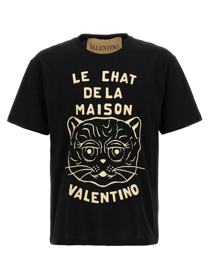 Valentino Garavani Le Chat De La Maison T-shirt - Black | d651770c3de273fdf52e4ab41dcdff979f6e8a0f