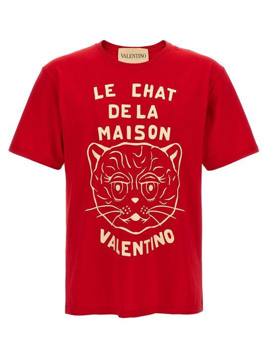 Le Chat De La Maison T-Shirt Red