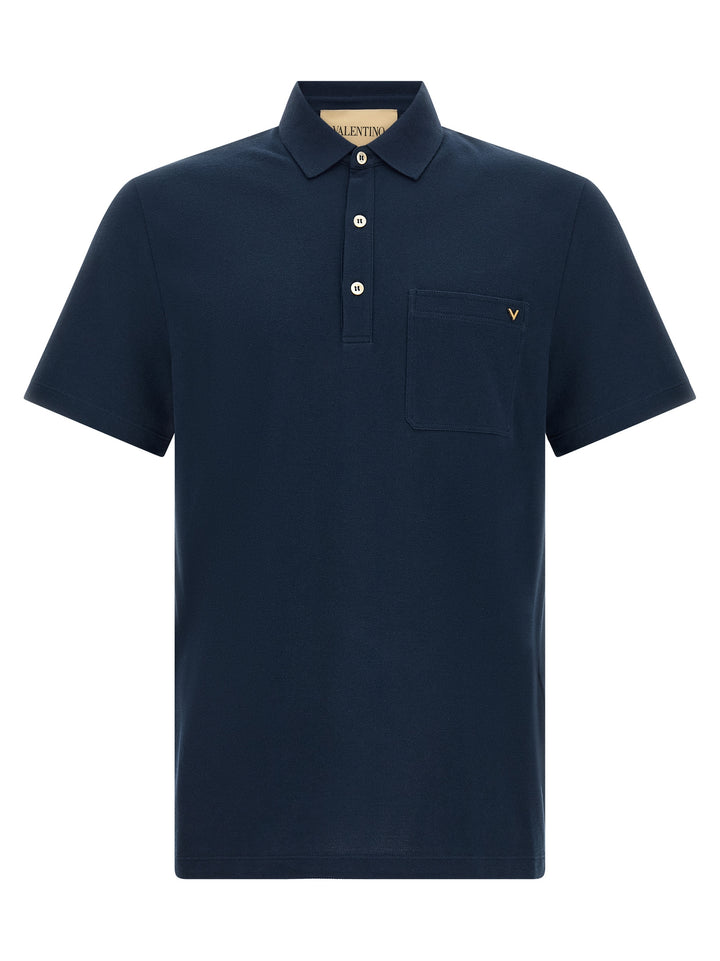 Valentino Garavani Vgold Polo - Blue | 05e17f801731973d6815b39950b8bed64ed96259