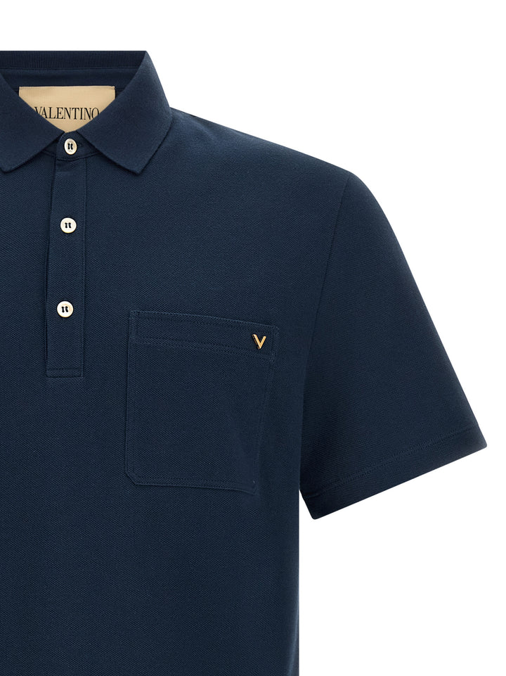 Valentino Garavani Vgold Polo - Blue | 7a7ee7ba107b3852977145b74ea607956b7ae00d