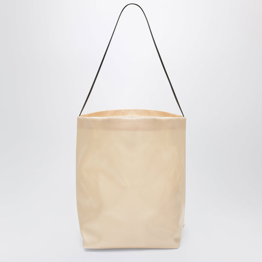 Bucket Tote Bag In Pearl Nylon