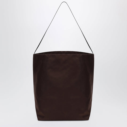 Bucket Tote Bag In Brown Nylon