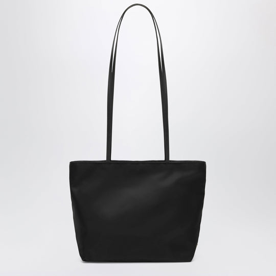 Spaghetti Tote Bag In Black Satin Nylon