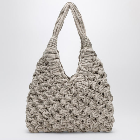 Vannifique Crystal Bag In Ivory Velvet