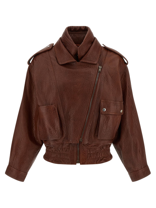 Aneli Puffer Jackets Brown