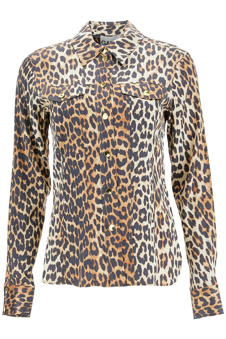 Camicia In Raso Leopardato