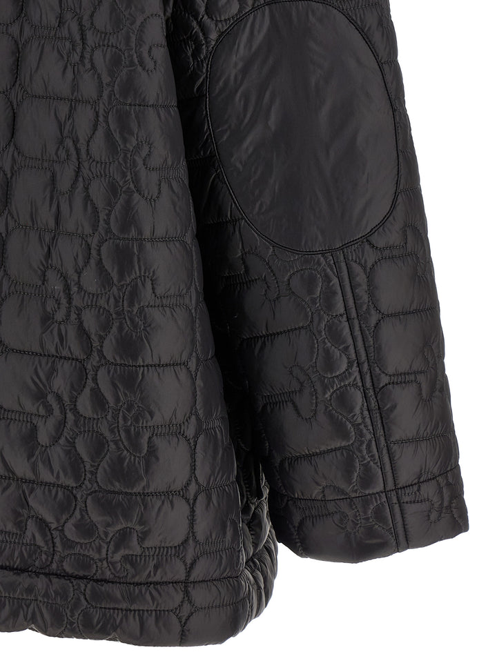 Ganni Black Shiny Quilt Midi Puffer Jackets - Black | e1169523451c889514e64835e357bc94bf873b0b