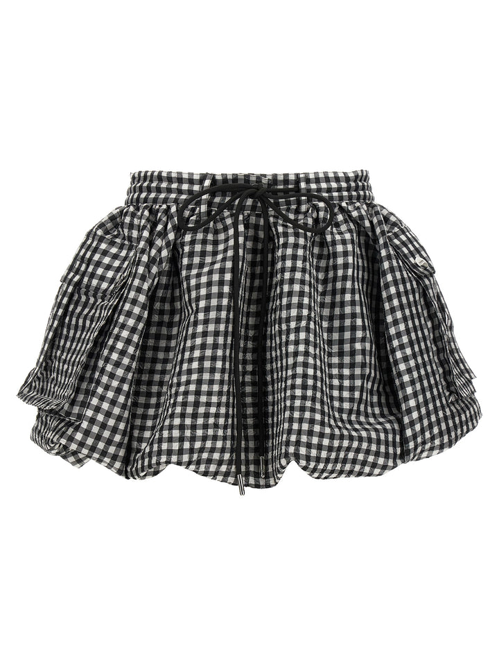Ganni Crinkled Check Mini Bubble Skirts - Black | 2ccba3c62c2ad0b7aa27204fcf80f71c86c7436d