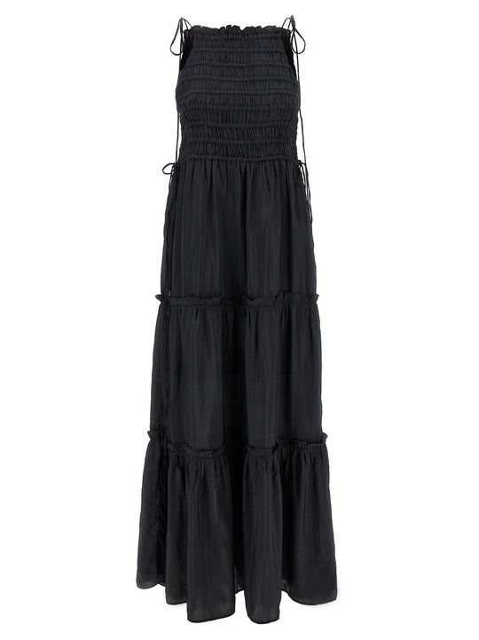 Black Smock Tie Dresses Gray
