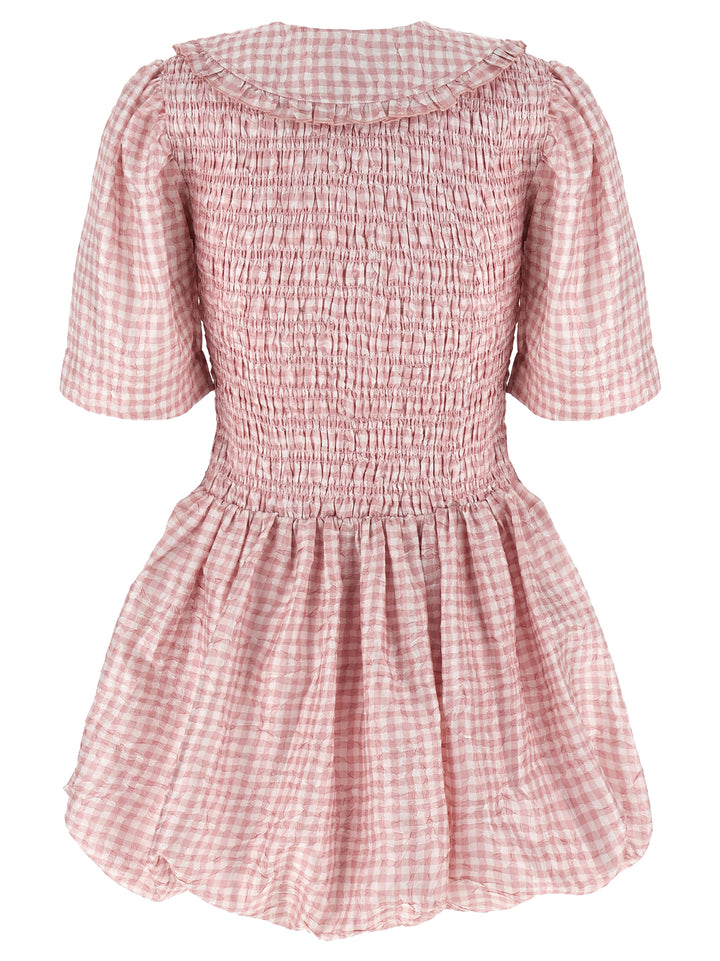 Ganni Pink Check Dresses - Pink | 4a1e483e41f5c9b4f4458ea4653e270fbac6d729