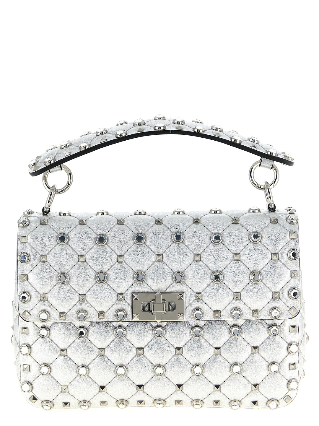 Valentino Garavani Rockstud Spike Shoulder Bags - Silver | cf46d2a25a4e1034523dfec1efe58f5584db3343