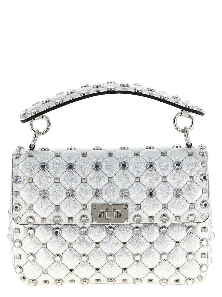 Valentino Garavani Rockstud Spike Shoulder Bags - Silver | cf46d2a25a4e1034523dfec1efe58f5584db3343