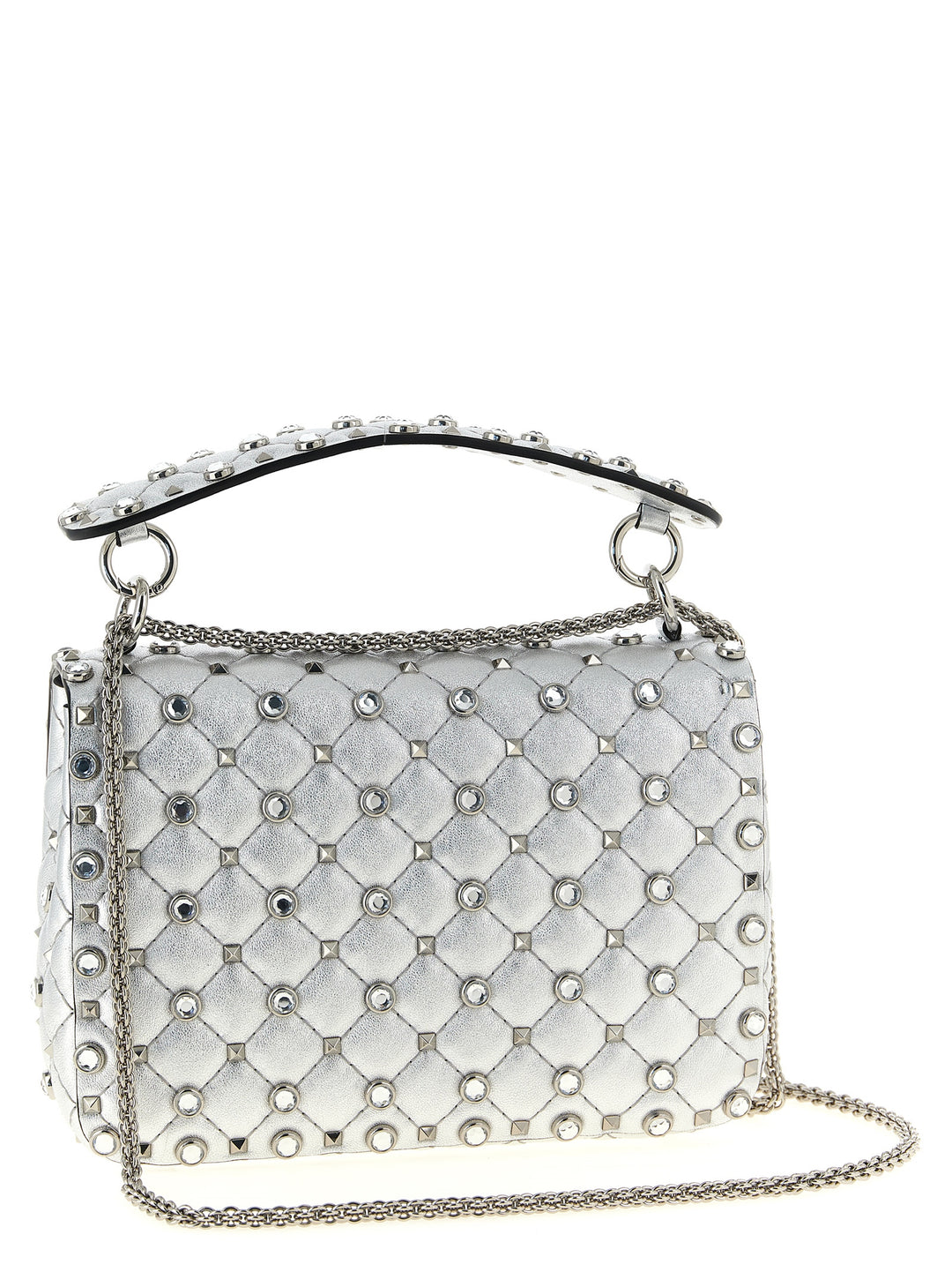 Valentino Garavani Rockstud Spike Shoulder Bags - Silver | 29fc8181326a638910765c85d2cf58c88d90bd1f