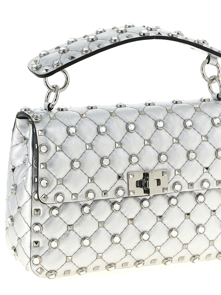 Valentino Garavani Rockstud Spike Shoulder Bags - Silver | 21105bff5caa21ed16cc9e8d5c31b4eeb297f7f0