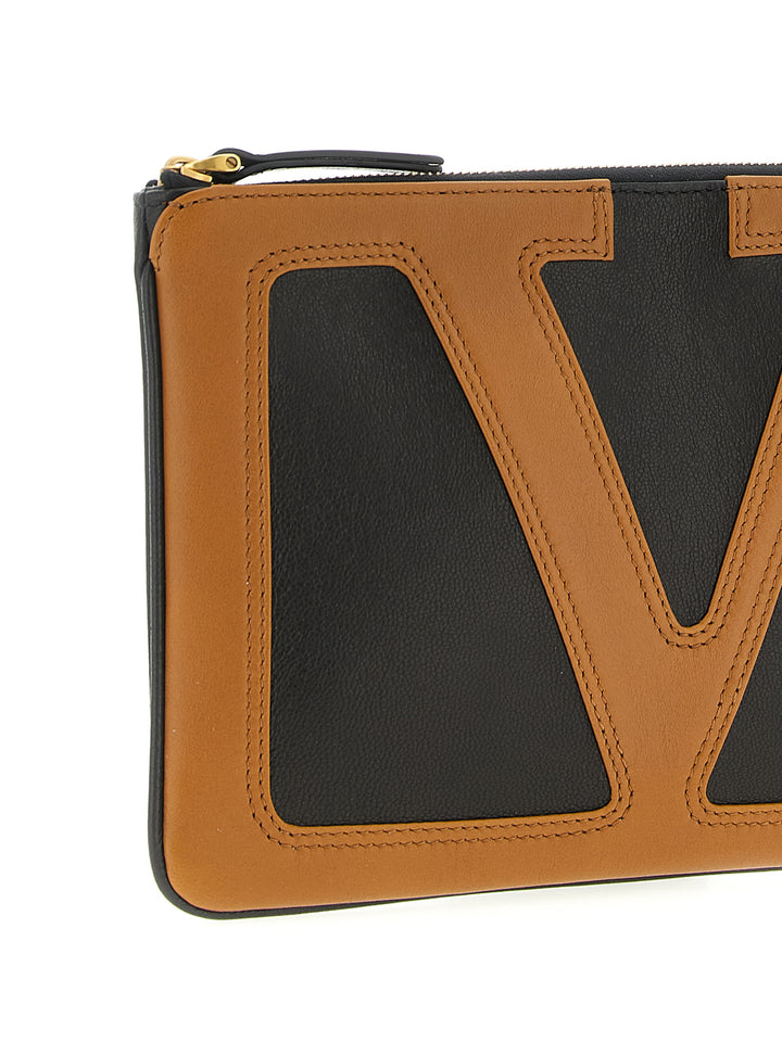 Valentino Garavani Viva Superstar Clutch - Brown | 24560e4ce311b631ef9ba845fbc0b001916cb2f3