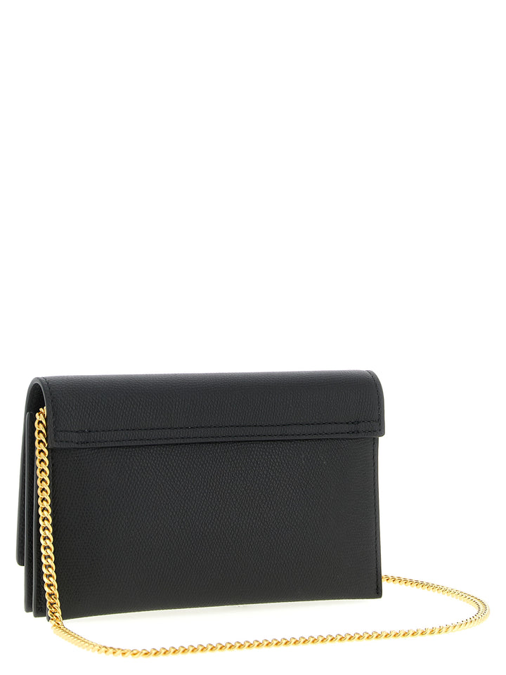 Valentino Garavani Wallet On Chain Valentino Garavani Vlogo Wallets and Card Holders - Black | e4666fd263d29fadb2074e1508b751e31d6a1cda