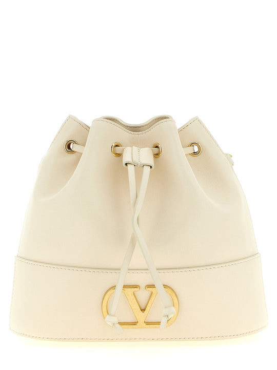 Valentino Garavani Vlogo Signature Sechiello Bag Crossbody Bags White