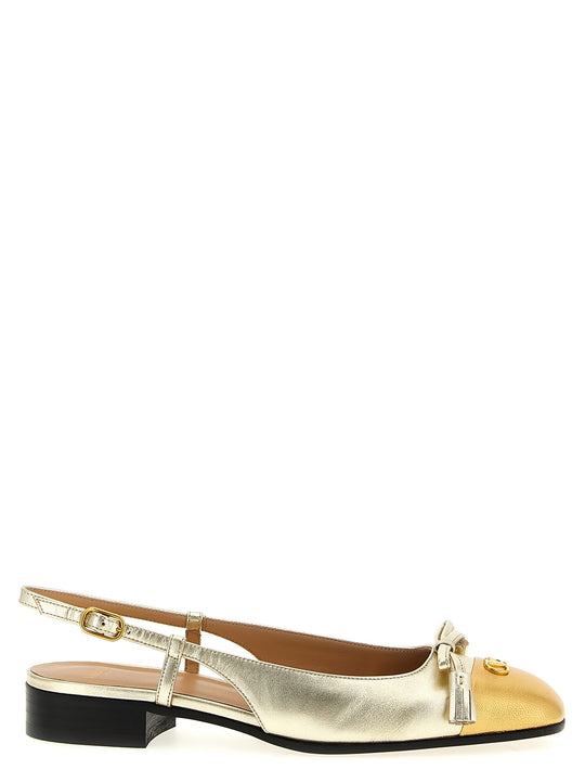 Valet Du Roi Flat Shoes Gold