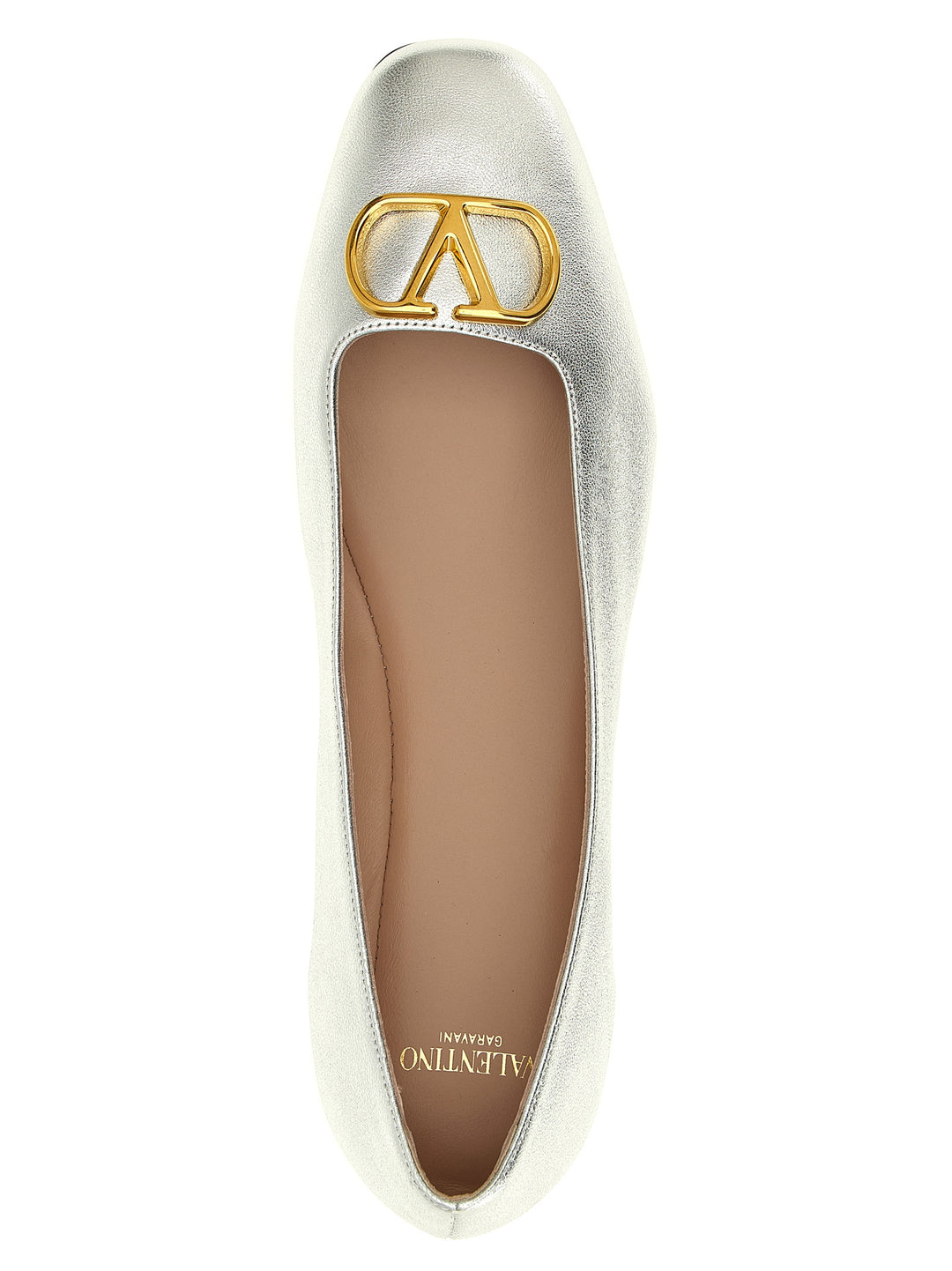 Valentino Garavani Vlogo Signature Flat shoes - Silver | beae679e05bf51bb584b2a53b2b91e568c67b3da