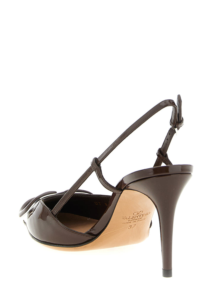 Valentino Garavani Slingback Valentino Garavani Vlogo Signature Pumps - Brown | 9ad7a3475f9e8e8a4b03ecbadabe8b9e7b751add