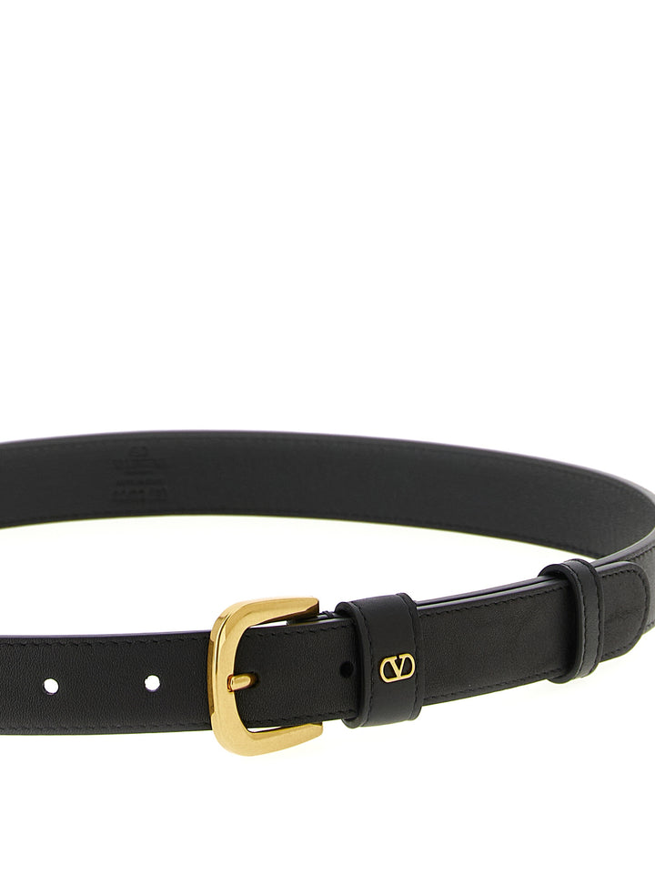 Valentino Garavani Valentino Garavani Vlogo Signature Belt Belts - Black | 5b9e4fd8e4f637166a2e79bb53e7c72d36c1ed94