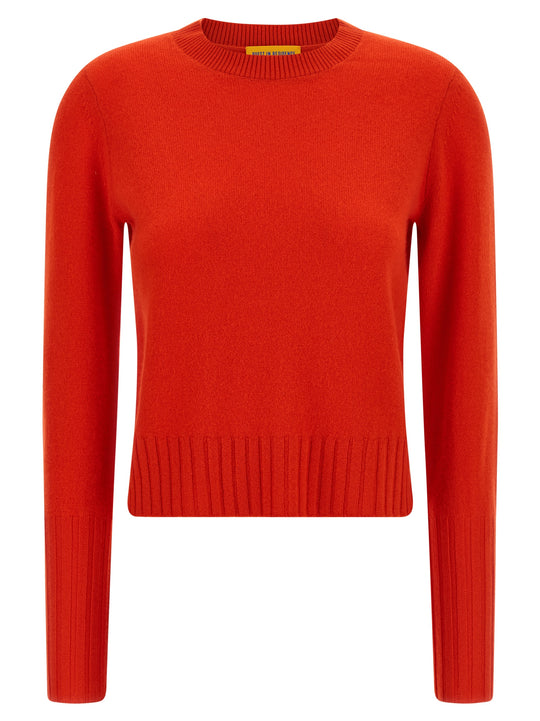 Shrunken Crew Sweaters And Cardigans Red