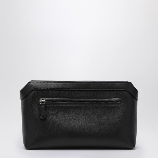 Black Leather Clutch Bag