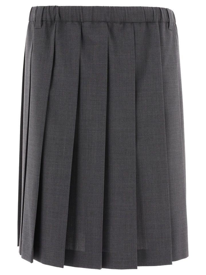 Aspesi Stretch Pleated Skirt Skirts - Grey | f5c7eec9d87701b951f79d51458f49348df1cdb1