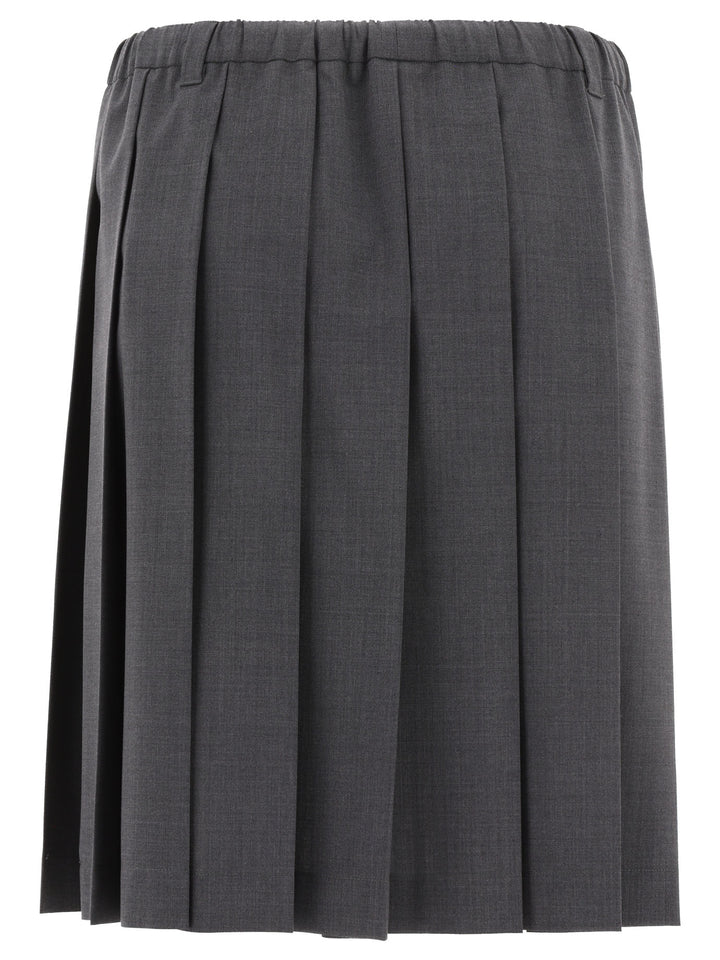 Aspesi Stretch Pleated Skirt Skirts - Grey | d53fe06e5585fddb2518e153591980dbdcb7b51c