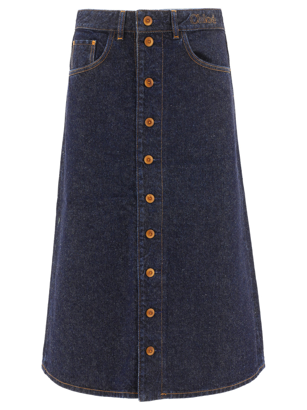Chloé Denim Skirt With Buttons Skirts - Blue | d5951be33ac2d7504ad23437ae06d23df7c16cf4