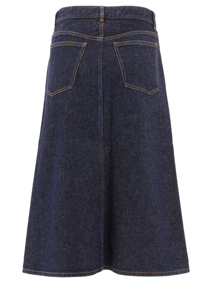 Chloé Denim Skirt With Buttons Skirts - Blue | 157148e2cfbd2e7ffce1b748a2832db1f2560b2d