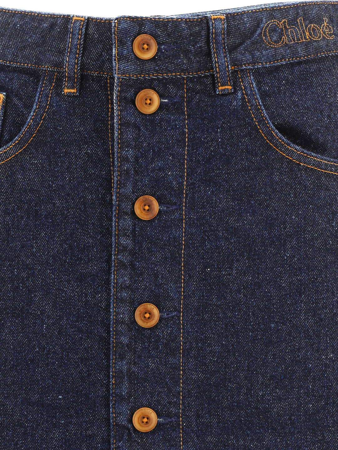 Chloé Denim Skirt With Buttons Skirts - Blue | 86953b2fdd5673edd5f85a8b9465180103c26d4b